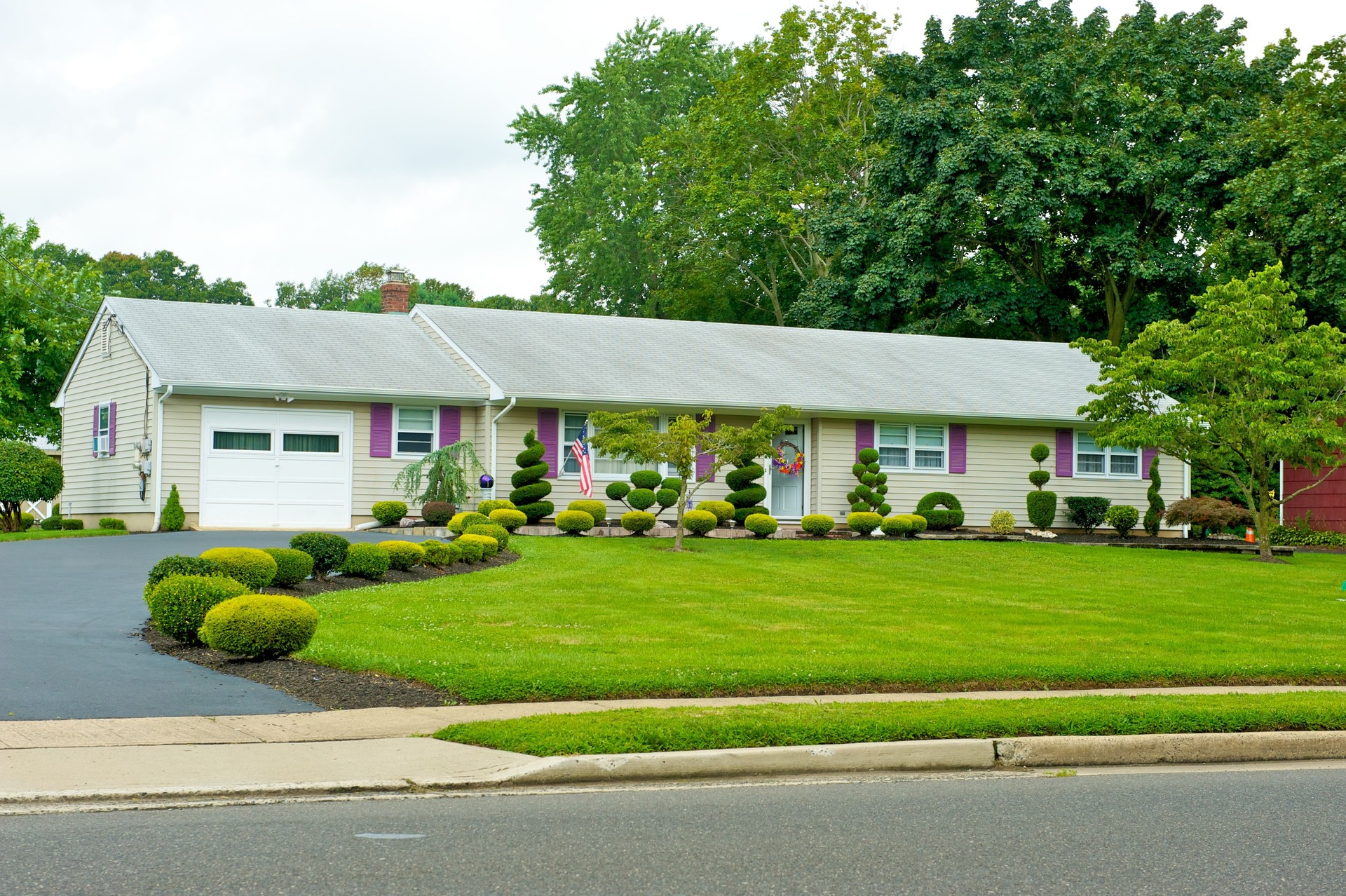 landscaped yard